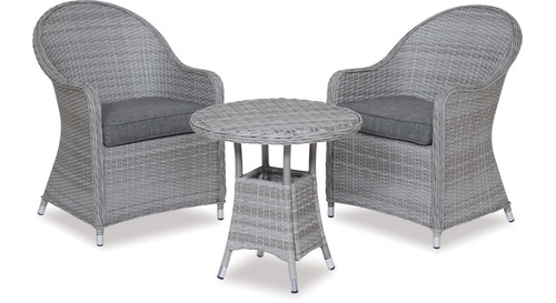 Baja 600 Round Outdoor Side Table & Cabo Outdoor Chairs x 2 Baja 600 Round Outdoor Side Table & Cabo Outdoor Chairs x 2